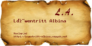 Löwentritt Albina névjegykártya